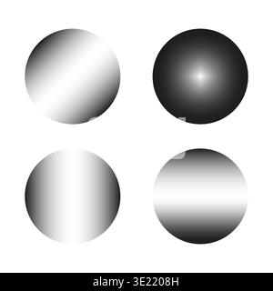 Beautiful metallic spheres. Radiant circular patterns. Magnificent ball Vector. Incredible round symbols. EPS 10. Stock Vector