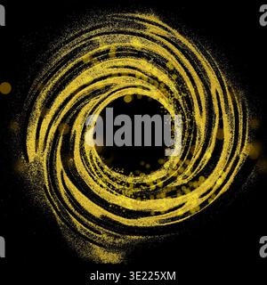 Circle made of glittering particles Stock Photo