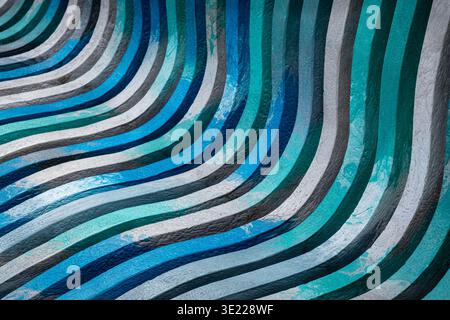 Abstract, background gradient curved lines, wave pattern, layered textured, modern, artistic, colorful art shapes, creative design colors. Geometric s Stock Photo