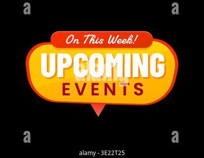 Save the date badge, upcoming event calendar label Stock Vector