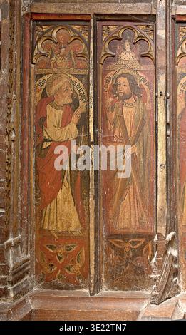 Latin Rood Screen The rood screen and detail at St George's Church, Gooderstone, Norfolk ...