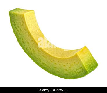 Avocado slice isolated on white background Stock Photo