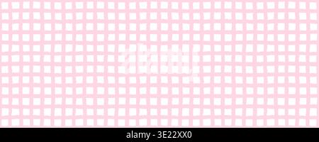 Watercolor baby stripe pattern with pink grid squares on light background, seamless soft check design. Perfect for fabric or wrapping paper. Drag to Stock Vector