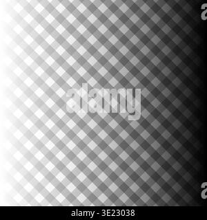 Wallpaper image, imitation of a transparent background, gray and white even squares. Black cover layer with overlap effect. Transparent background for Stock Vector