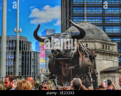 Ozzy the Bull at the Birmingham Commonwealth games 2022 in Centenary Square Stock Photo