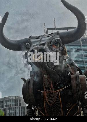 Close up of Ozzy the Bull from the Birmingham Commonwealth Games 2022. Stock Photo
