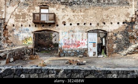 Demolished House Arrecife Lanzarote Canary Islands Stock Photo