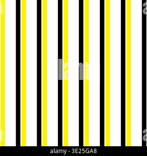 Stripes Seamless Pattern Black and Yellow Color Vector Stock Vector
