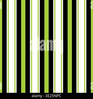 Stripes Black and Green Color Seamless Pattern Design Vector Stock Vector