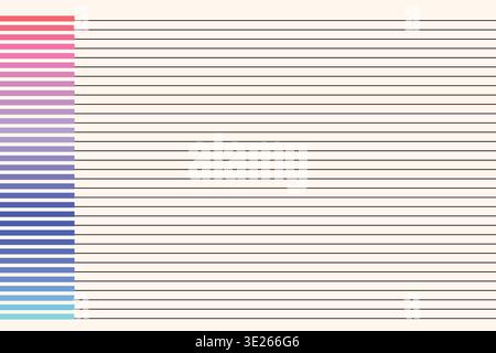 Grid paper. Lined sheet of abstract squared background with color graph. Geometric pattern for school, wallpaper, textures, notebook. Checkered blank Stock Vector