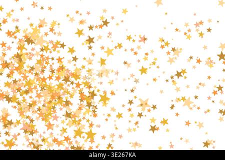 Bright Color stars confetti background. Splash effect banner. Vector abstract illustration with blurred drops of rain for wallpaper, wrapping paper Stock Vector