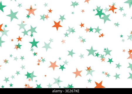 Bright Color stars confetti background. Splash effect banner. Vector abstract illustration with blurred drops of rain for wallpaper, wrapping paper Stock Vector