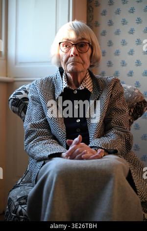 This spring, a unique selection of intricate and hand-drawn designs from celebrated visual artist Marthe Armitage (b.1930) will be on display at Pitzhanger Manor & Gallery.     Marthe Armitage: Pattern Maker will feature more than 40 prints, objects and archive materials from the lifelong career of Marthe Armitage, who at 95 years old spent decades dedicated to the art of hand-drawn and hand-cut designs for wallpaper, curtains and more. Runs from 19 March - 19 July 2026 ... Stock Photo