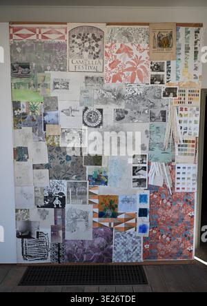 This spring, a unique selection of intricate and hand-drawn designs from celebrated visual artist Marthe Armitage (b.1930) will be on display at Pitzhanger Manor & Gallery.     Marthe Armitage: Pattern Maker will feature more than 40 prints, objects and archive materials from the lifelong career of Marthe Armitage, who at 95 years old spent decades dedicated to the art of hand-drawn and hand-cut designs for wallpaper, curtains and more. Runs from 19 March - 19 July 2026 ... Stock Photo