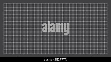 Rounded corner grid blueprint on black background. Smooth joints soften the square mesh for friendly tech visuals, app layouts and creative planning pages. Gentle geometry works school notebooks Stock Vector