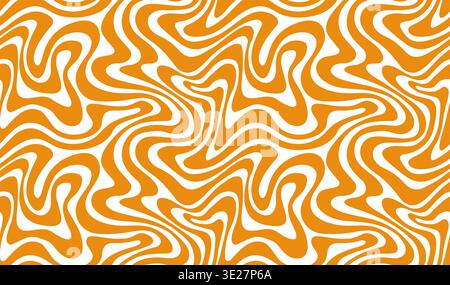 Caramel toffee, chocolate drizzle or peanut butter swirl wave pattern. Flowing waves of golden caramel, chocolate, and creamy peanut butter. Delicious vector pattern of bakery, ice cream shop Stock Vector