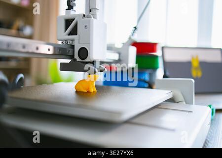 3D Printer Creating Small Object Stock Photo