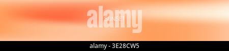 Sunset gradation with warmth and soft evening dreams. Stock Vector