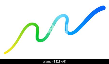 Abstract gradient curve colorful wavy line background. Stock Vector