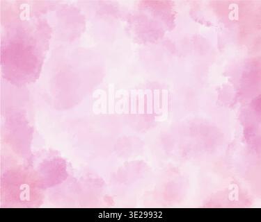 Soft abstract watercolor texture in shades of pink and violet. Hand painted artistic background with delicate gradients and organic flow. Perfect for branding, invitations, textiles, creative projects Stock Vector
