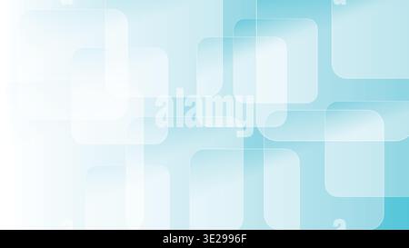 Geometric abstract template background with rounded squares shapes decoration. Modern graphic design element Stock Vector