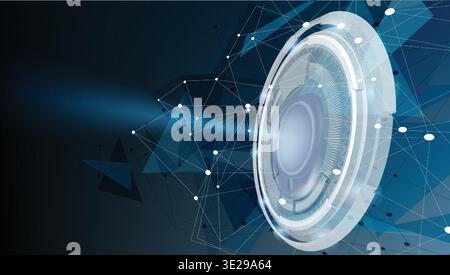 Super Artificial Intelligence innovation,vector design futuristic image Stock Vector
