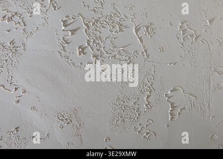 white concrete wall with putty texture Stock Photo