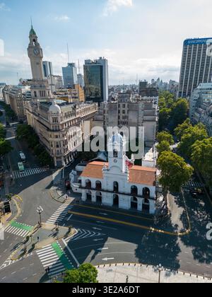 Argentina, Buenos Aires, the Cabildo, a historic public building in the heart of the capital city. The Cabildo of Buenos Aires was the main scene of t Stock Photo