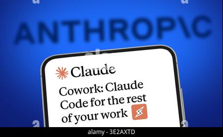 Anthropic Cowork - Claude Code AI Stock Photo