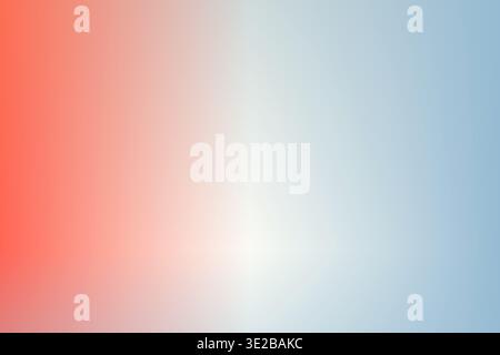 Soft red to blue gradient abstract background with light center and minimalist pastel tones Stock Photo