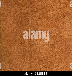 Textured square background from dark orange suede close up Stock Photo