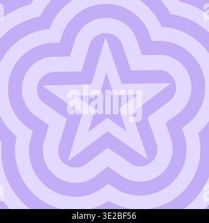 Simple and cute seamless pattern featuring white star motifs on a Lavender pastel background. Clean and minimal vector illustration perfect Stock Vector