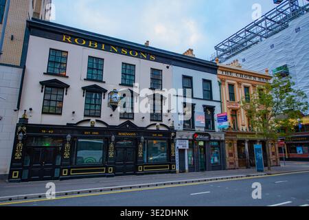 Robinson's Bar and Crown Liquor Saloon on 38-40 Great Victoria Street in historic city centre Belfast, Northern Ireland, UK. Stock Photo