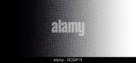 Black dotted halftone gradient. Fading overlapping pixel gradation texture. Raster vanishing polka dot wallpaper. Vector comic pop art effect overlay backdrop. Repeated perforated patern background.  Stock Vector