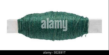 spool of colored thread on a white isolated background Stock Photo