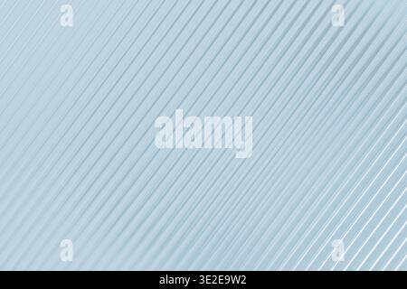 Diagonal light blue lines create a rhythmic pattern, glossy texture with highlights, smooth depth. Geometric abstract minimal background. For modern w Stock Photo