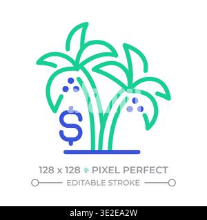 Tax evasion two color line icon Stock Vector