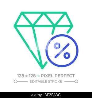 Luxury tax two color line icon Stock Vector