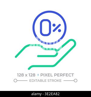 Tax free two color line icon Stock Vector