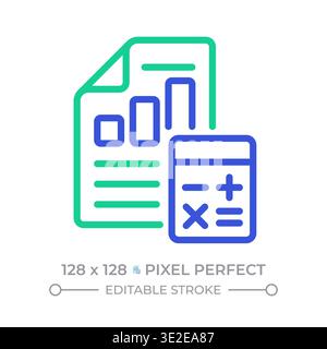 Accounting two color line icon Stock Vector