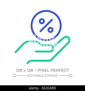 Commission two color line icon Stock Vector