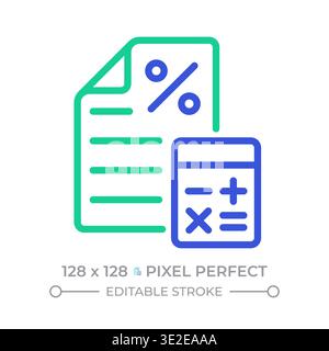 Accounting two color line icon Stock Vector