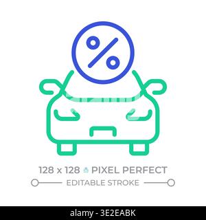Vehicle tax two color line icon Stock Vector
