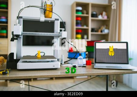 3D Printer Creating Object Stock Photo