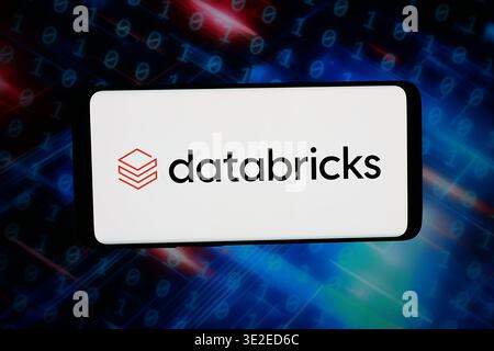 Stuttgart, Germany - 03-16-2026: In this photo illustration, the logo of US software company Databricks Inc. is displayed on a smartphone Stock Photo