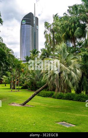 Brisbane, QLD, Australia - City view from Botanic Gardens Stock Photo