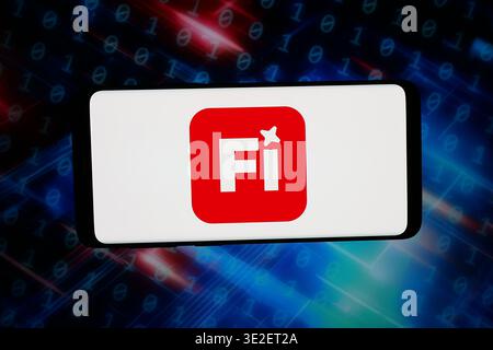 In this photo illustration, the logo of generative AI software Adobe Firefly is displayed on a smartphone in front of abstract background on computer screen. (Photo by Timon Schneider / SOPA Images/Sipa USA) *** Strictly for editorial news purposes only *** Stock Photo