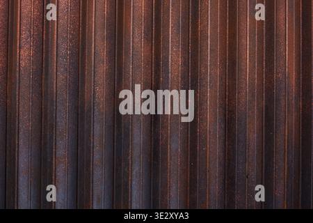 Rusted Corrugated Metal Texture Background Stock Photo