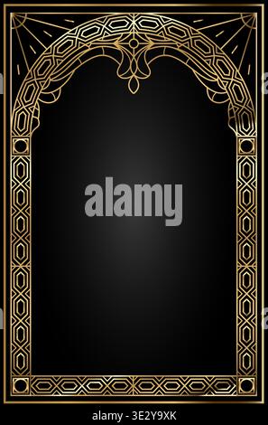 Classic antique gold vintage arch Stock Vector