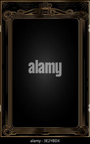 Classic antique gold vintage arch Stock Vector